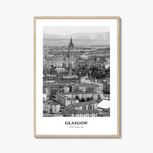 Glasgow Wall Art, Glasgow Wall Decor, Glasgow Poster, Glasgow Home Decor, Glasgow Travel Gift, Glasgow Travel Print