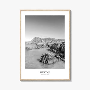 Arte de parede de Devon, decoração de parede de Devon, pôster de Devon, decoração de casa de Devon, presente de viagem de Devon, impressão de viagem de Devon