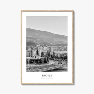 Skopje Wall Art, Skopje Wall Decor, Skopje Poster, Skopje Home Decor, Skopje Travel Gift, Skopje Travel Print