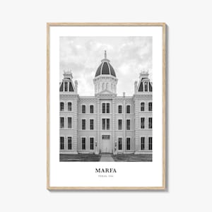 Marfa Wall Art, Marfa Wall Decor, Marfa Poster, Marfa Home Decor, Marfa Travel Gift, Marfa Travel Print