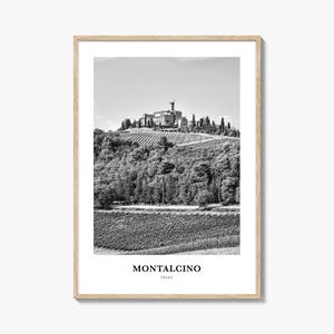 Arte de parede Montalcino, decoração de parede Montalcino, pôster Montalcino, decoração para casa Montalcino, presente de viagem Montalcino, impressão de viagem Montalcino