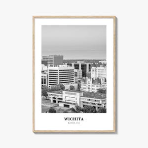 Wichita Kansas Travel Poster: Elegant City Photography Print
