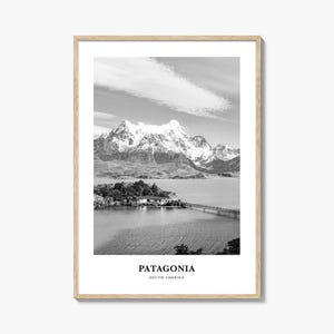 Art mural Patagonia, décoration murale Patagonia, affiche Patagonia, décoration d&#39;intérieur Patagonia, cadeau de voyage Patagonia, impression voyage Patagonia