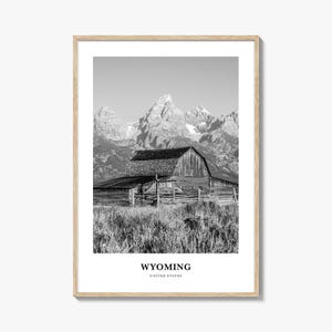 Wyoming Wall Art, Wyoming Wall Decor, Wyoming Poster, Wyoming Home Decor, Wyoming Travel Gift, Wyoming Travel Print
