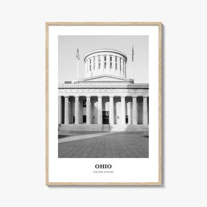 Ohio Wall Art No 2, Ohio Wall Decor, Ohio Poster, Ohio Home Decor, Ohio Travel Gift, Ohio Travel Print