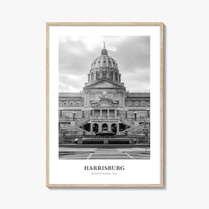 Reisposter Harrisburg, Pennsylvania: elegant woondecoratie