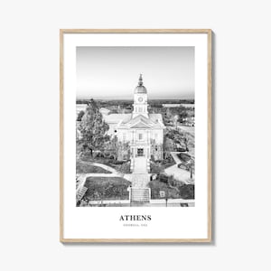 Athens Wall Art Georgia, Athens Wall Decor, Athens Poster, Athens Home Decor, Athens Travel Gift, Athens Travel Print