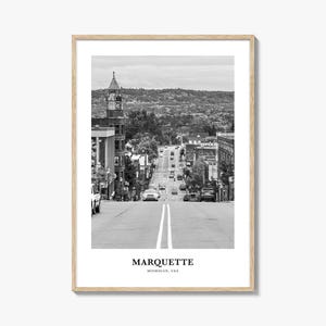 Marquette Wall Art, Marquette Wall Decor, Marquette Poster, Marquette Home Decor, Marquette Travel Gift, Marquette Travel Print