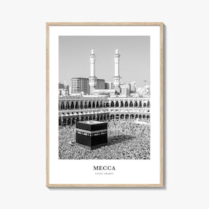 Mecca Wall Art, Mecca Wall Decor, Mecca Poster, Mecca Home Decor, Mecca Travel Gift, Mecca Travel Print