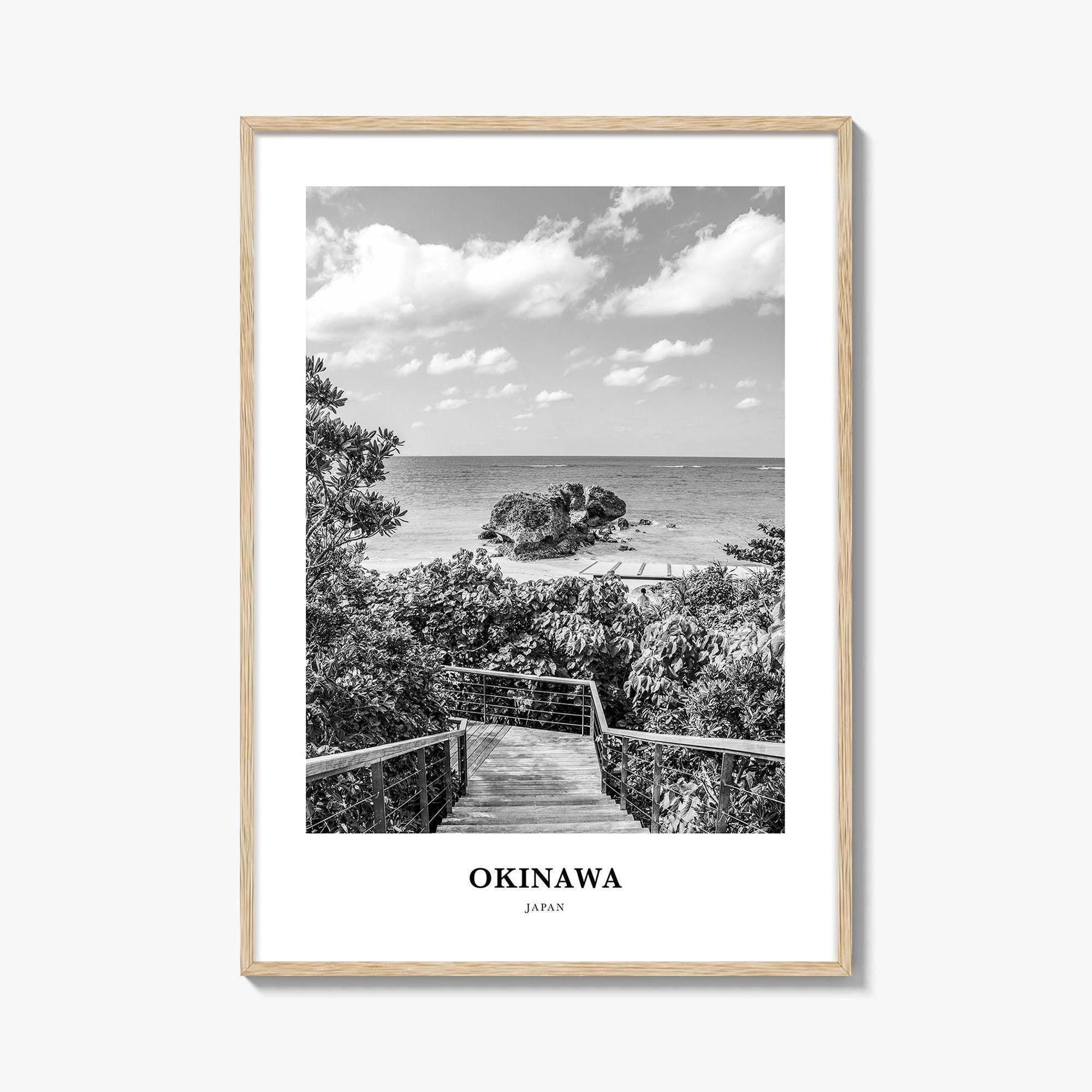 □　アクリル画　OKINAWA　21 a　□ Okinawa Photo Print Black and White, Japan Poster, Ryukyu Islands