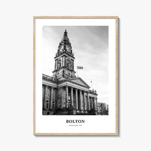 Bolton Wall Art, Bolton Wall Decor, Bolton Poster, Bolton Home Decor, Bolton Travel Gift, Bolton Travel Print