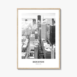 Houston Wall Art No 1, Houston Wall Decor, Houston Poster, Houston Home Decor, Houston Travel Gift, Houston Travel Print