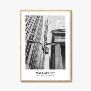 Arte de parede de Wall Street, decoração de parede de Wall Street, pôster de Wall Street, decoração de casa de Wall Street, presente de viagem de Wall Street, impressão de viagem de Wall Street