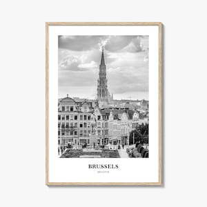 Brussels Wall Art, Brussels Wall Decor, Brussels Poster, Brussels Home Decor, Brussels Travel Gift, Brussels Travel Print