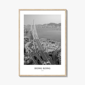 Hong Kong Wall Art No 1, Hong Kong Wall Decor, Hong Kong Poster, Hong Kong Home Decor, Hong Kong Travel Gift, Hong Kong Travel Print