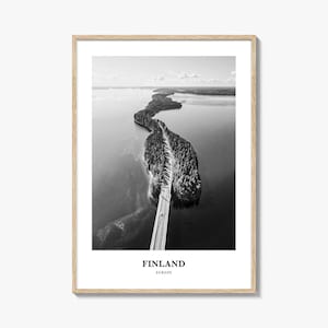 Arte mural de Finlandia, decoración de pared de Finlandia, póster de Finlandia, decoración del hogar de Finlandia, regalo de viaje de Finlandia, impresión de viaje de Finlandia