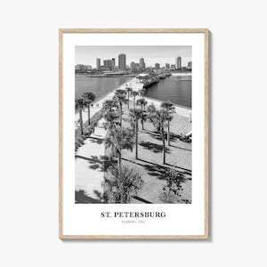St. Petersburg Florida Print: Black and White Travel Photography