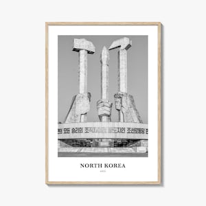 North Korea Wall Art, North Korea Wall Decor, North Korea Poster, North Korea Home Decor, North Korea Travel Gift, North Korea Travel Print