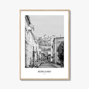 Arte murale di Bergamo, decorazioni murali di Bergamo, poster di Bergamo, decorazioni per la casa di Bergamo, regalo di viaggio di Bergamo, stampa di viaggio di Bergamo