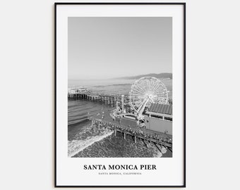 Santa Monica Pier Wall Art, Santa Monica Pier Wall Decor, Santa Monica Pier Poster, Santa Monica Pier Home Decor, Santa Monica Pier Travel