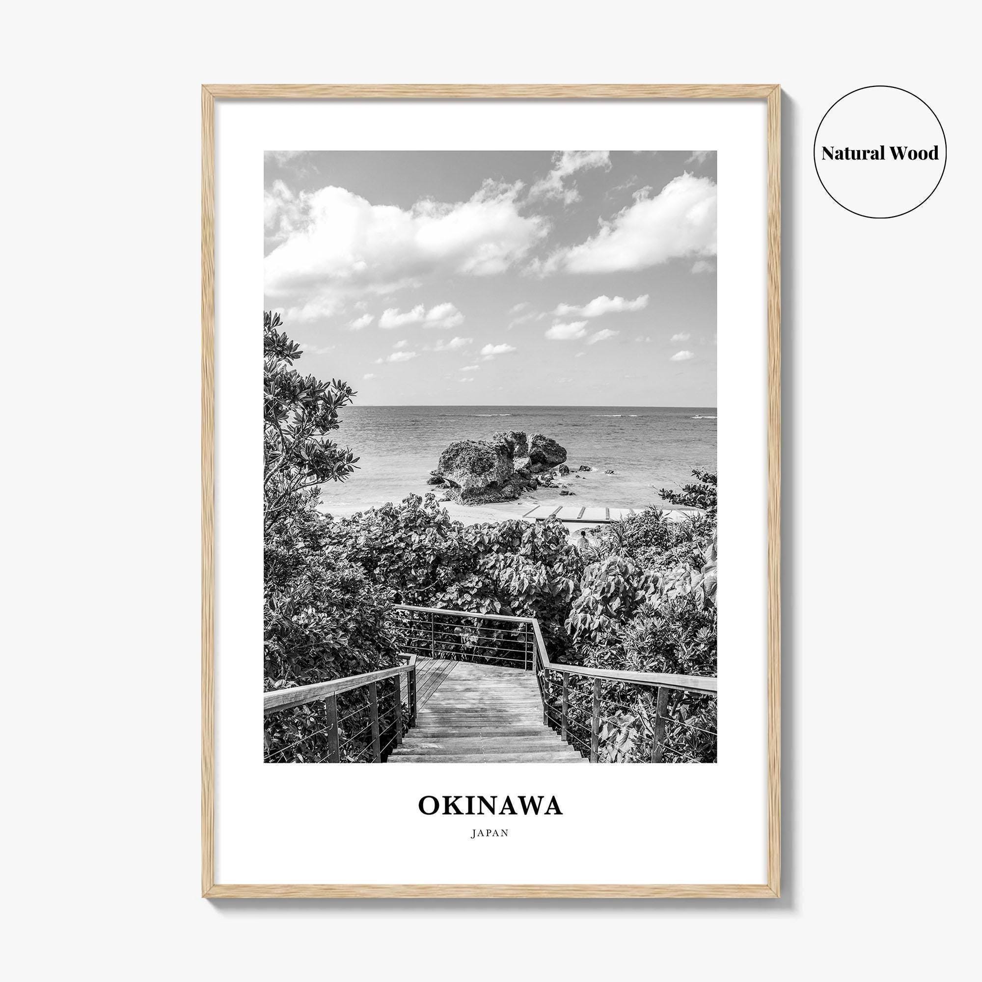 Okinawa Photo Print Black and White, Japan Poster, Ryukyu Islands