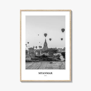 Myanmar Wall Art, Myanmar Wall Decor, Myanmar Poster, Myanmar Home Decor, Myanmar Travel Gift, Myanmar Travel Print