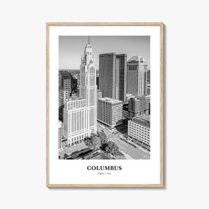 Columbus Wall Art Ohio No 2, Columbus Wall Decor, Columbus Poster, Columbus Home Decor, Columbus Travel Gift, Columbus Travel Print