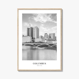 Columbus Wall Art Ohio No 1, Columbus Wall Decor, Columbus Poster, Columbus Home Decor, Columbus Travel Gift, Columbus Travel Print