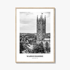 Warwickshire Wall Art, Warwickshire Wall Decor, Warwickshire Poster, Warwickshire Home Decor, Warwickshire Travel Gift, Warwickshire Travel