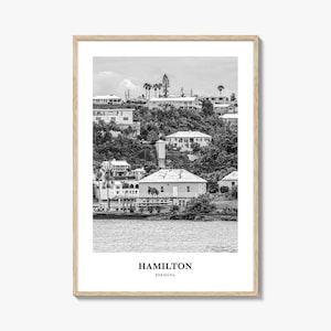 Hamilton Wall Art Bermuda, Hamilton Wall Decor, Hamilton Poster, Hamilton Home Decor, Hamilton Travel Gift, Hamilton Travel Print