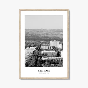 San Jose Wall Art California No 2, San Jose Wall Decor, San Jose Poster, San Jose Home Decor, San Jose Travel Gift, San Jose Travel Print