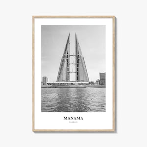 Manama Wall Art, Manama Wall Decor, Manama Poster, Manama Home Decor, Manama Travel Gift, Manama Travel Print