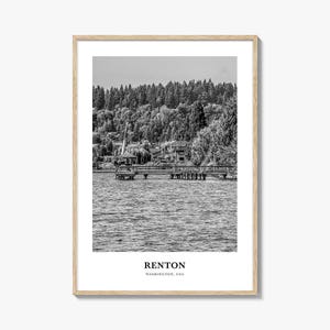 Renton Wall Art, Renton Wall Decor, Renton Poster, Renton Home Decor, Renton Travel Gift, Renton Travel Print