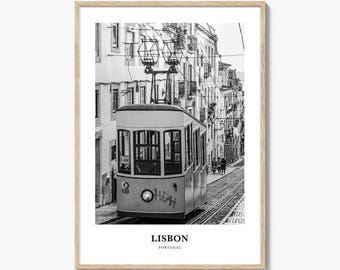 Lisbon Photo Print Black and White, Portugal Poster, Metropolitan Wall Art, Alfama District Decor