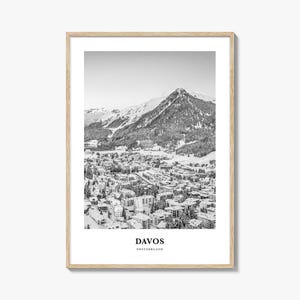Arte mural de Davos, decoración de pared de Davos, póster de Davos, decoración del hogar de Davos, regalo de viaje de Davos, impresión de viaje de Davos