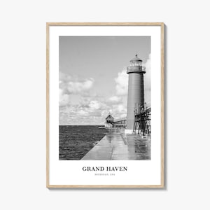Grand Haven Wall Art, Grand Haven Wall Decor, Grand Haven Poster, Grand Haven Home Decor, Grand Haven Travel Gift, Grand Haven Travel Print
