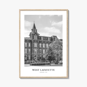 West Lafayette Wall Art, West Lafayette Wall Decor, West Lafayette Poster, West Lafayette Home Decor, West Lafayette Travel Gift, Travel