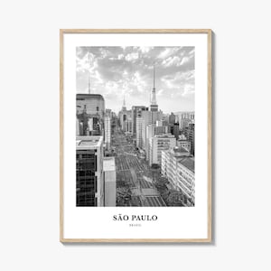Sao Paulo Wall Art No 4, São Paulo Wall Decor, São Paulo Poster, São Paulo Home Decor, São Paulo Travel Gift, São Paulo Travel Print