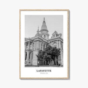 Lafayette Wall Art Indiana, Lafayette Wall Decor, Lafayette Poster, Lafayette Home Decor, Lafayette Travel Gift, Lafayette Travel Print
