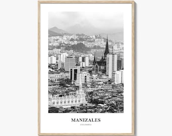 Manizales Colombia Photo Print: Elegant Travel Poster