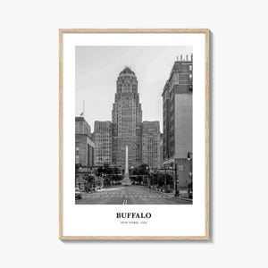 Buffalo Wall Art No 1, Buffalo Wall Decor, Buffalo Poster, Buffalo Home Decor, Buffalo Travel Gift, Buffalo Travel Print