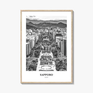 Arte de parede de Sapporo, decoração de parede de Sapporo, pôster de Sapporo, decoração de casa de Sapporo, presente de viagem de Sapporo, impressão de viagem de Sapporo