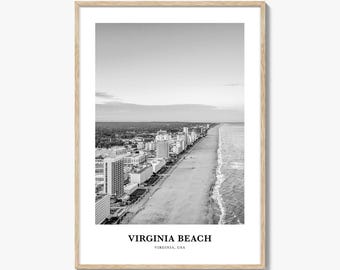 Virginia Beach Travel Poster: Elegant Coastal Photography Print