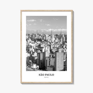 Sao Paulo Wall Art No 3, São Paulo Wall Decor, São Paulo Poster, São Paulo Home Decor, São Paulo Travel Gift, São Paulo Travel Print