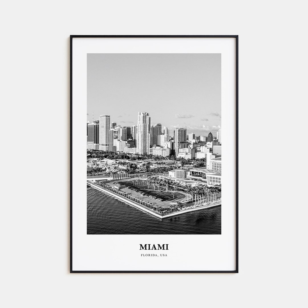Miami Wall Art No 4, Miami Wanddekor, Miami Poster, Miami Wohnkultur ...