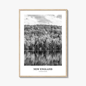 New England Wall Art, New England Wall Decor, New England Poster, New England Home Decor, New England Travel Gift, New England Travel Print