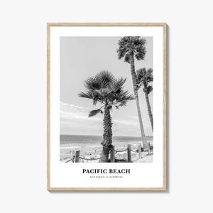Pacific Beach Wall Art No 1, Pacific Beach Wall Decor, Pacific Beach Poster, Pacific Beach Home Decor, Pacific Beach Travel Gift, Travel
