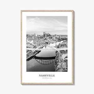 Nashville Wall Art No 1, Nashville Wall Decor, Nashville Poster, Nashville Home Decor, Nashville Travel Gift, Nashville Travel Print