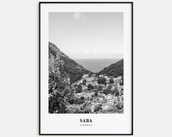 Saba Wall Art, Saba Wall Decor, Saba Poster, Saba Home Decor, Saba Travel Gift, Saba Travel Print