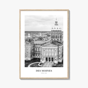 Des Moines Wall Art No 2, Des Moines Wall Decor, Des Moines Poster, Des Moines Home Decor, Des Moines Travel Gift, Des Moines Travel Print